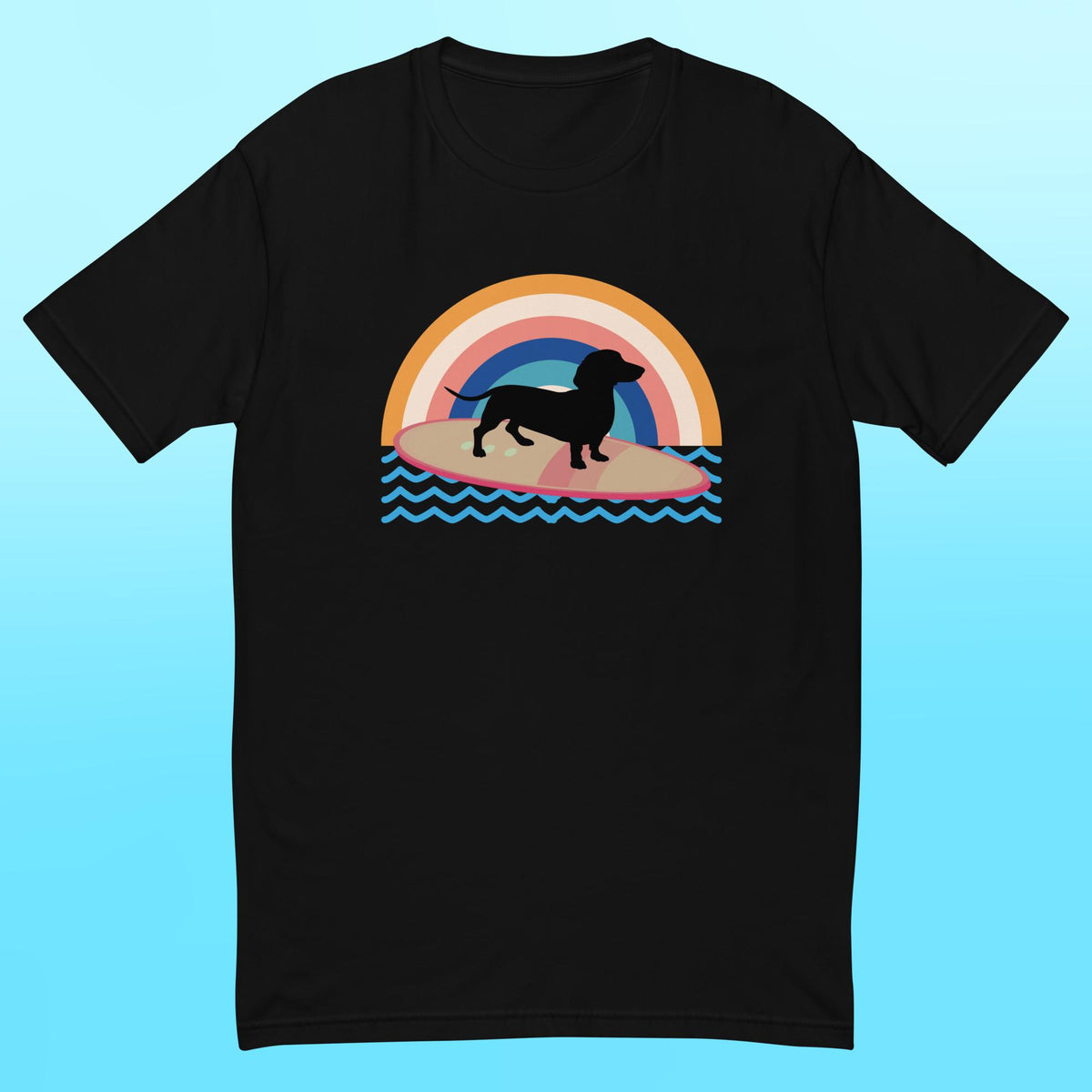 Surfing Dachshund Mens Shirt