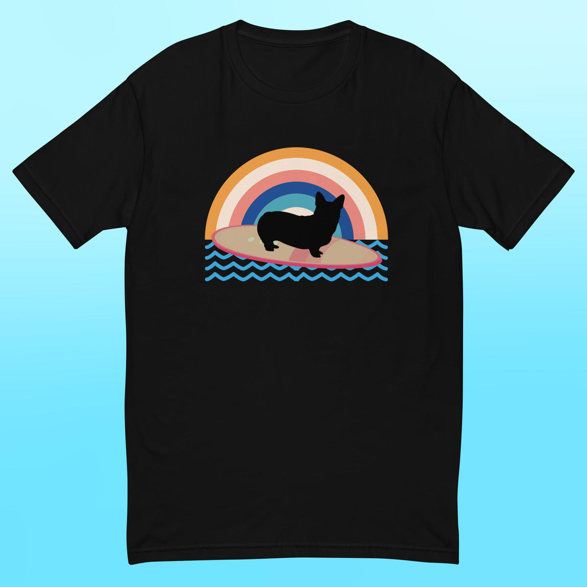 Surfing Corgi Mens Shirt