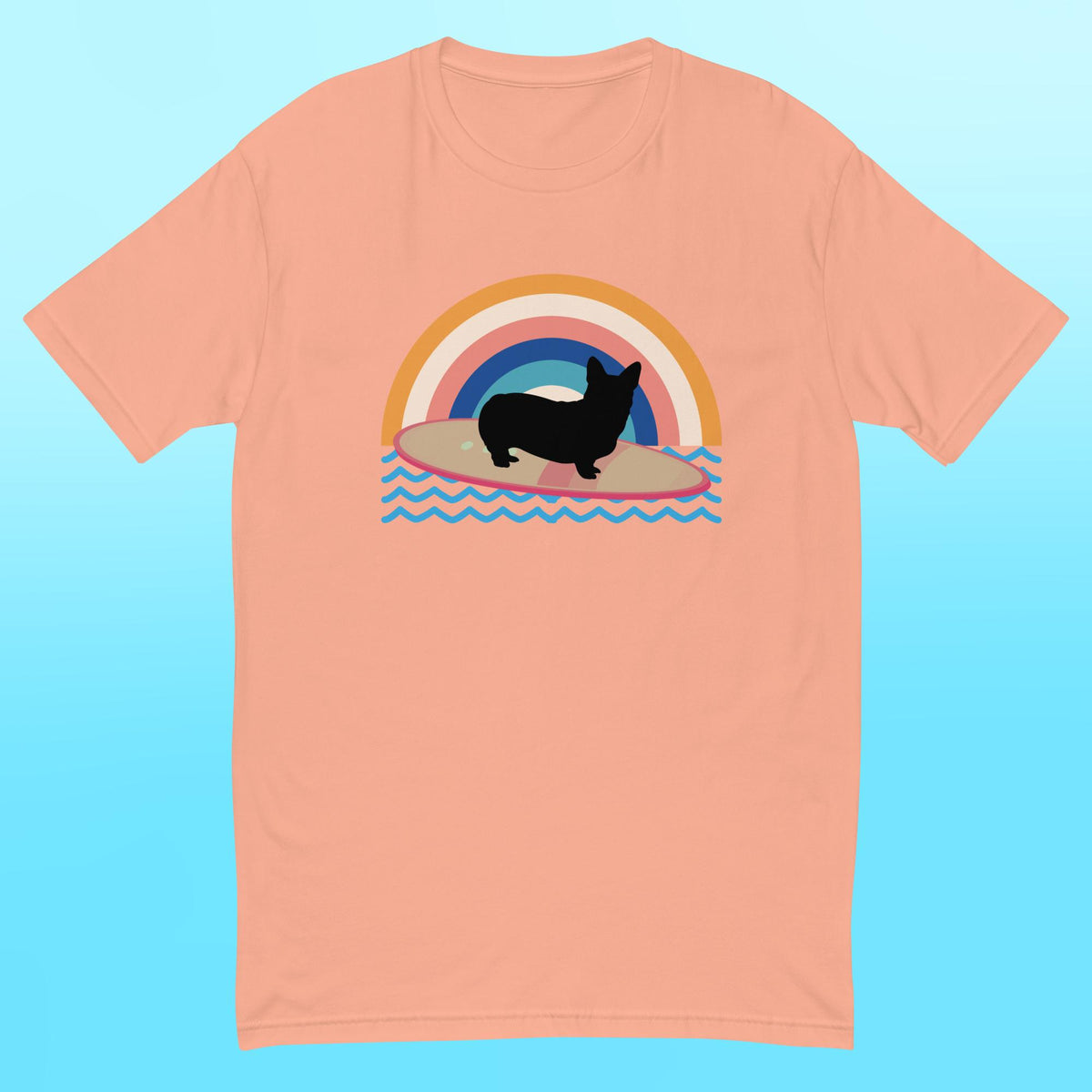 Surfing Corgi Mens Shirt