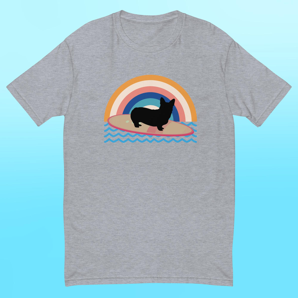 Surfing Corgi Mens Shirt