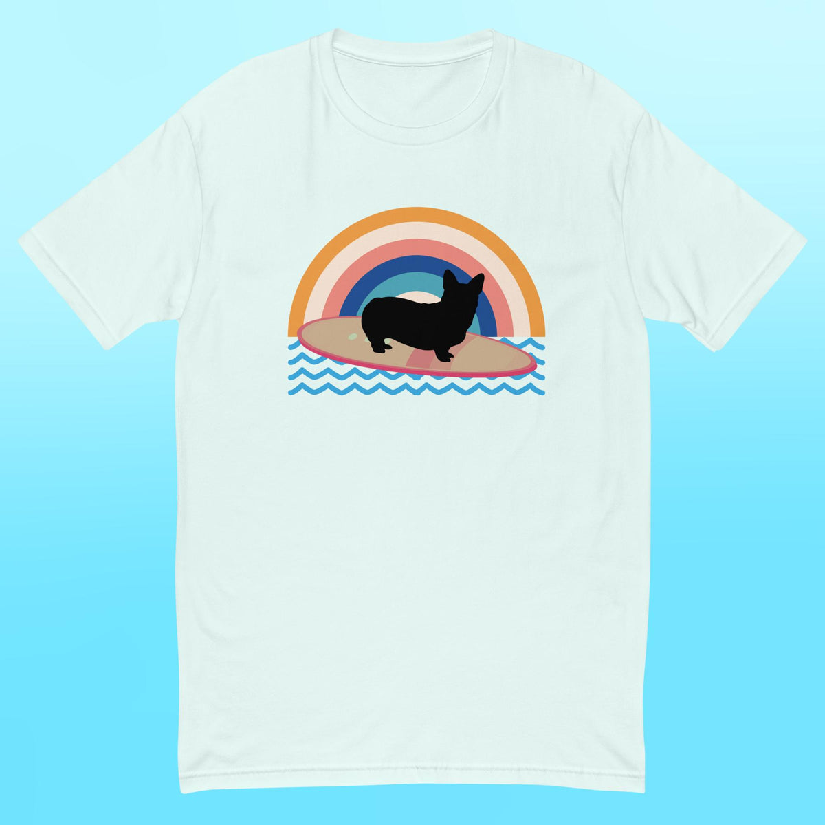 Surfing Corgi Mens Shirt