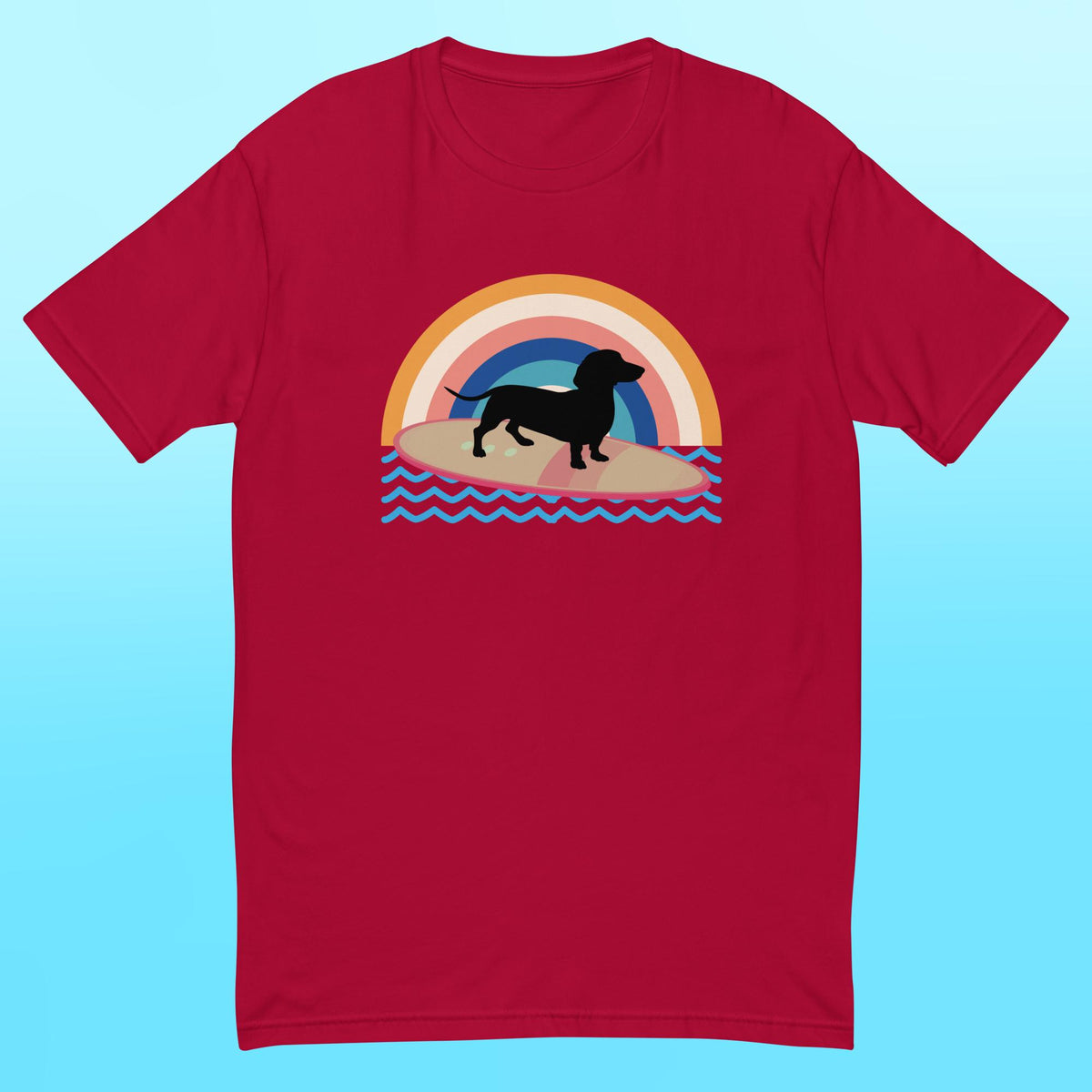 Surfing Dachshund Mens Shirt