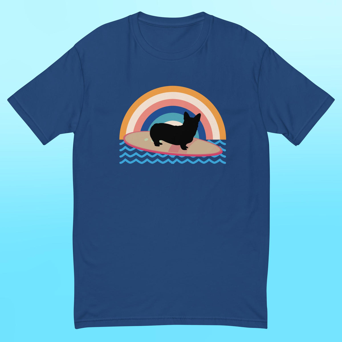 Surfing Corgi Mens Shirt