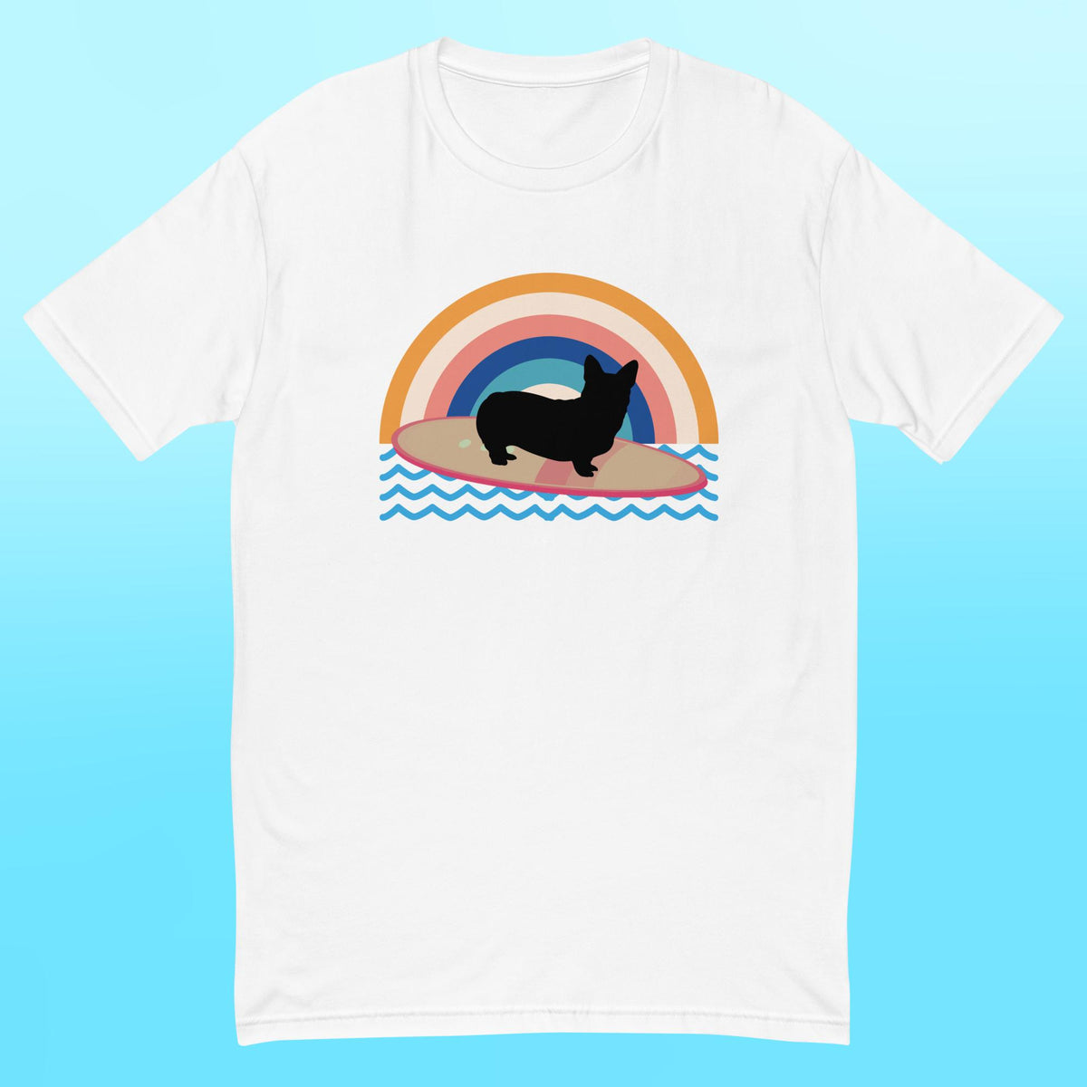 Surfing Corgi Mens Shirt