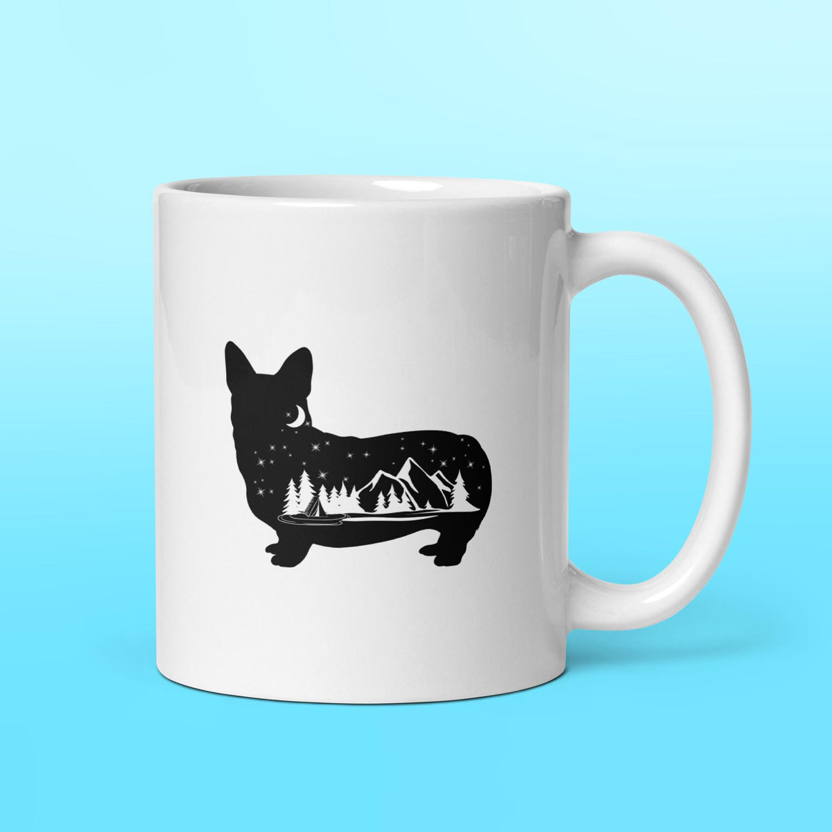 Camping Corgi Mug