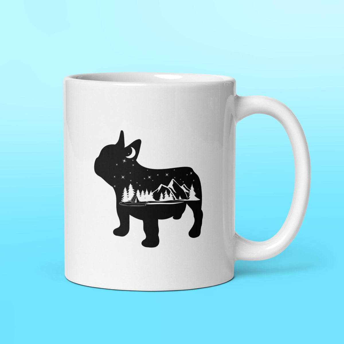 Camping Frenchie Mug