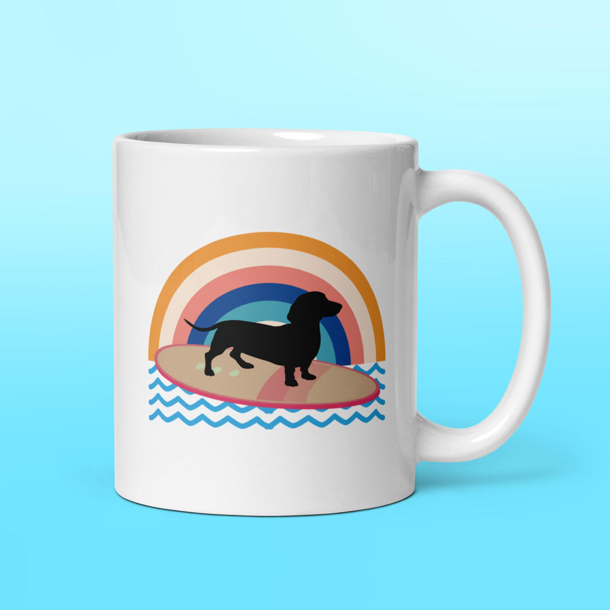 Surfing Dachshund Mug