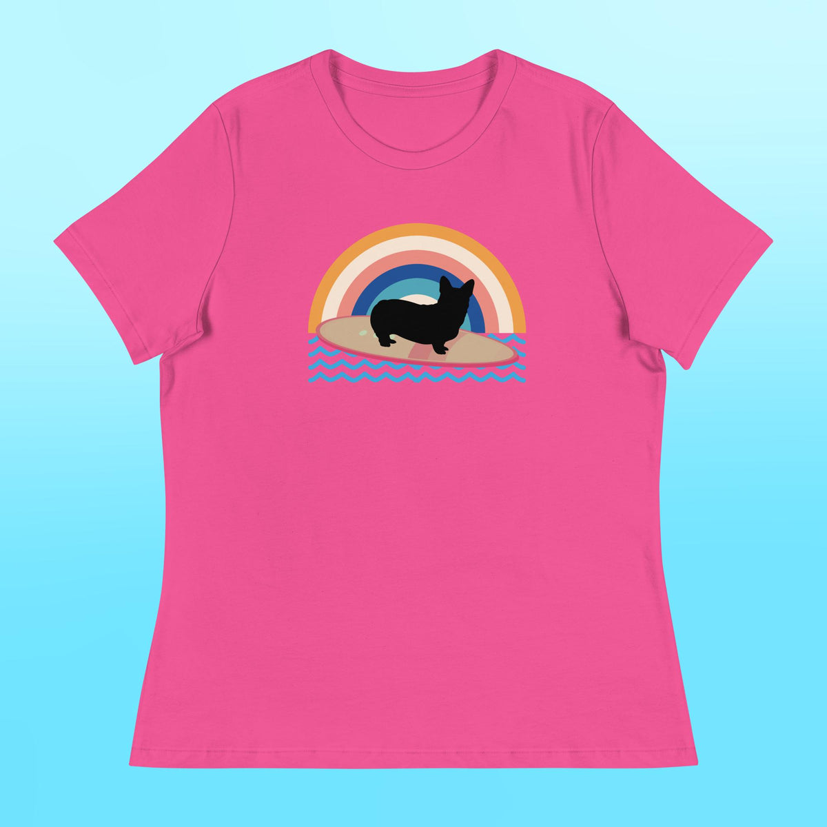 Surfing Corgi Women's Shirt