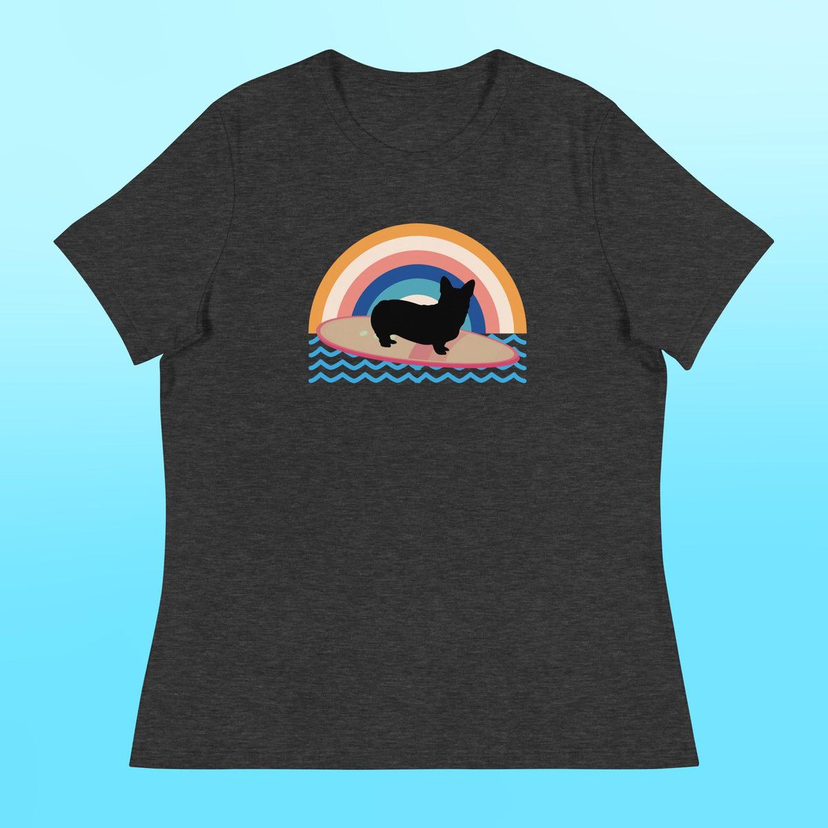 Surfing Corgi Women's Shirt