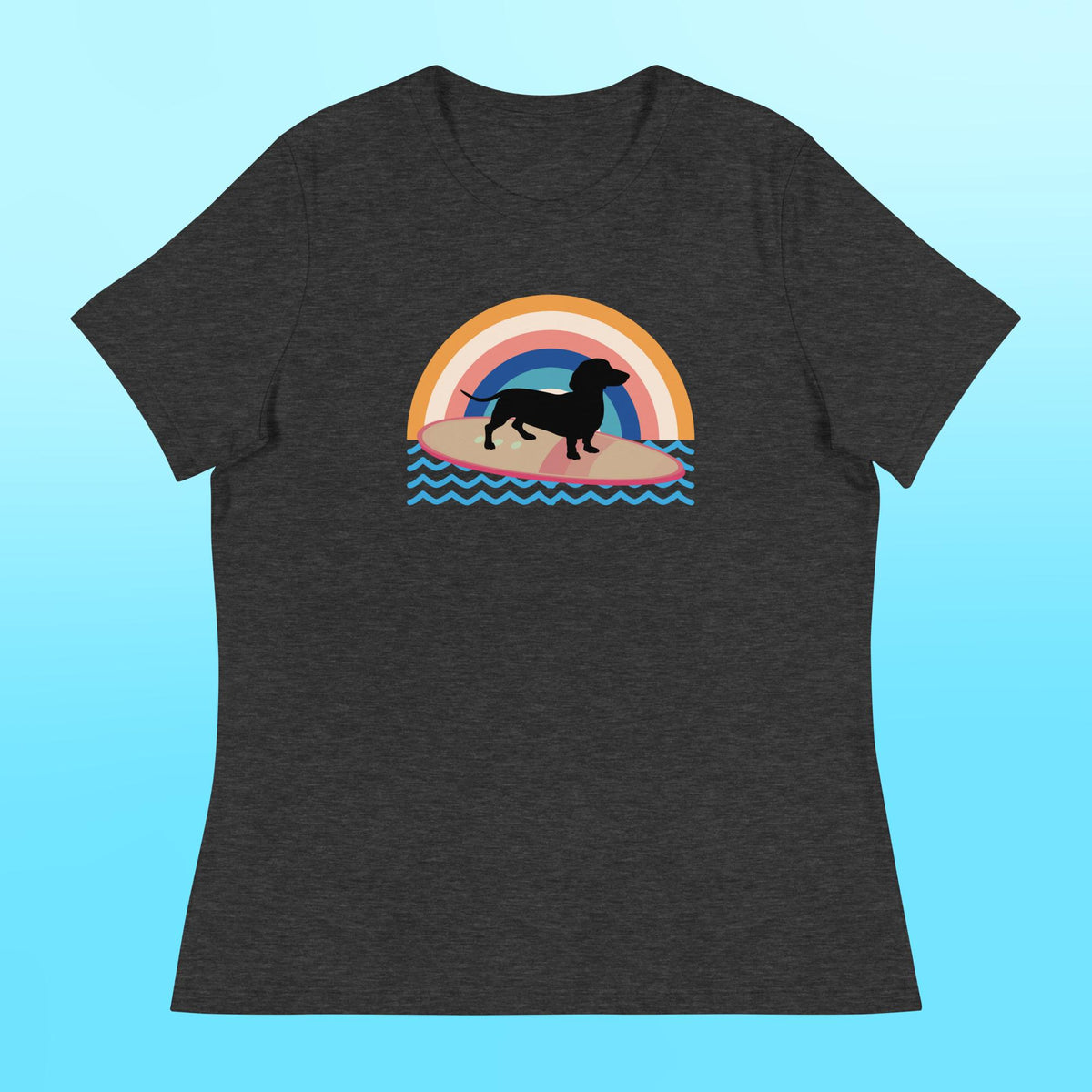 Surfing Dachshund Women's Shirt