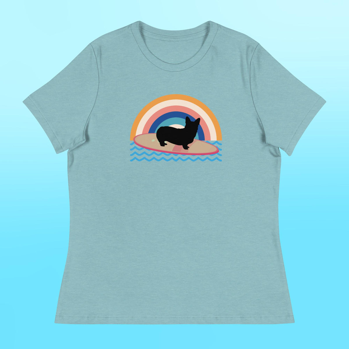 Surfing Corgi Women's Shirt