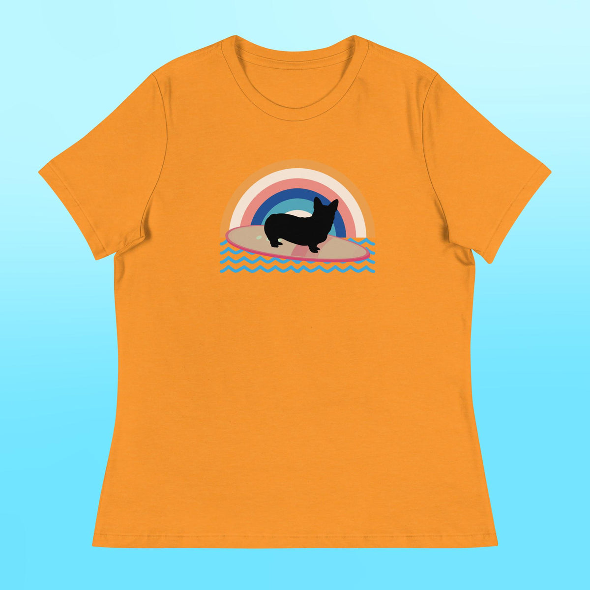 Surfing Corgi Women's Shirt