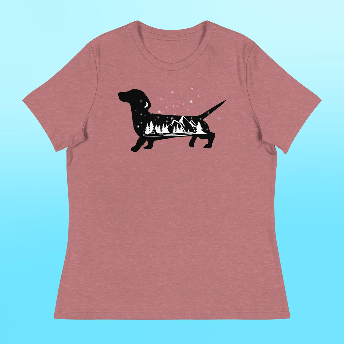 Camping Dachshund Women's Shirt
