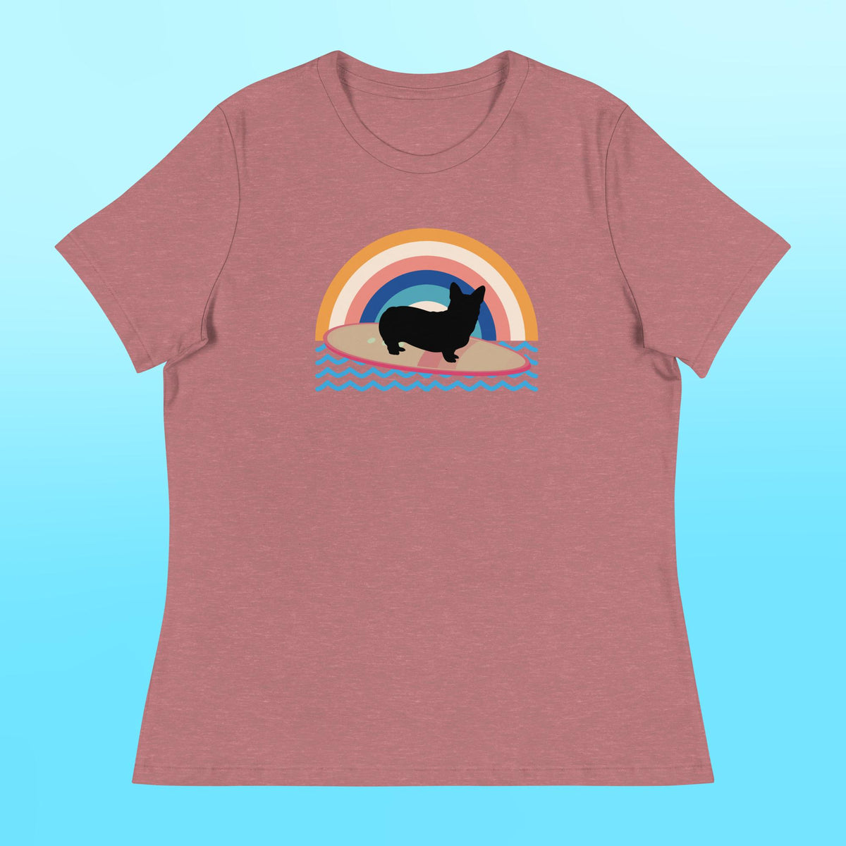 Surfing Corgi Women's Shirt