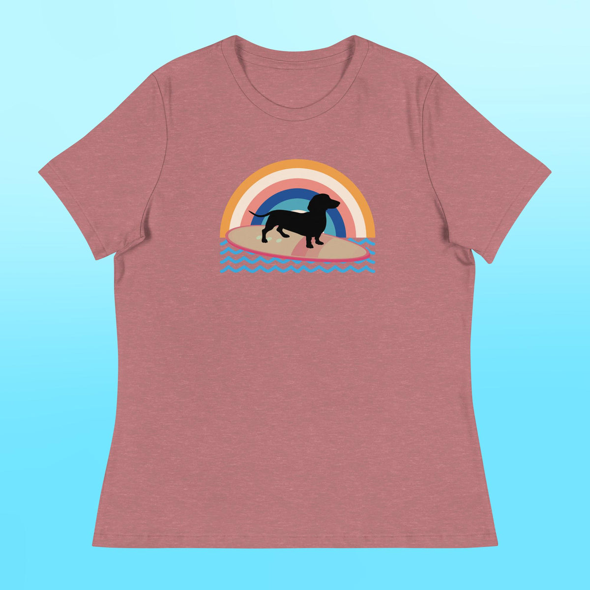 Surfing Dachshund Women's Shirt