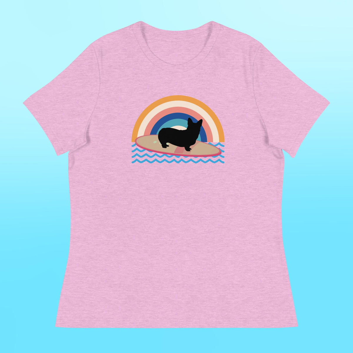 Surfing Corgi Women's Shirt