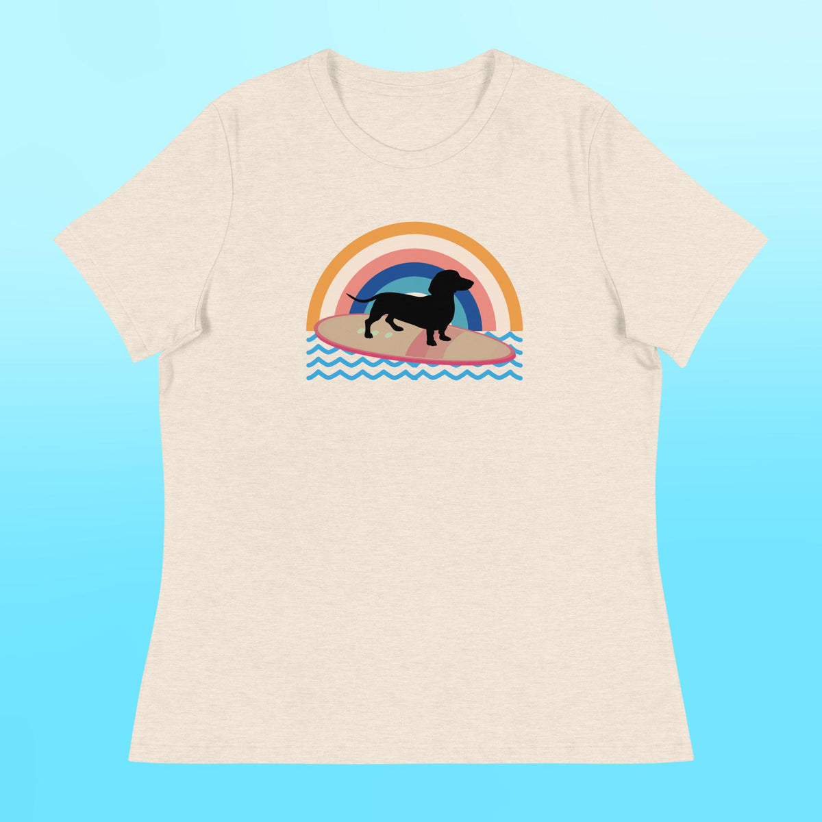 Surfing Dachshund Women's Shirt