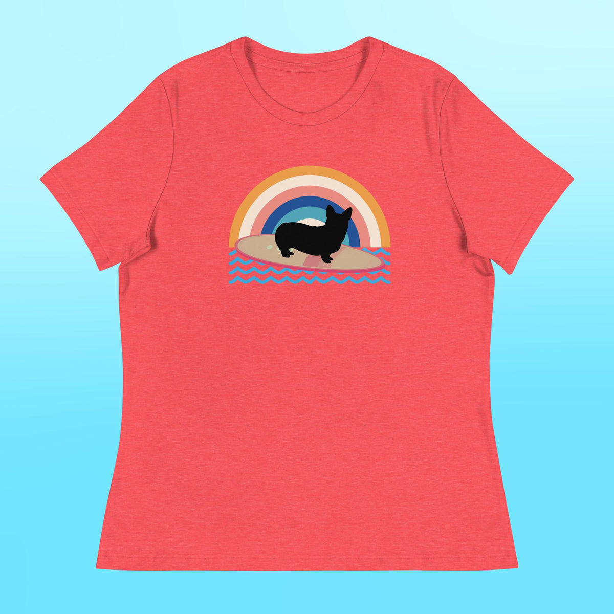 Surfing Corgi Women's Shirt