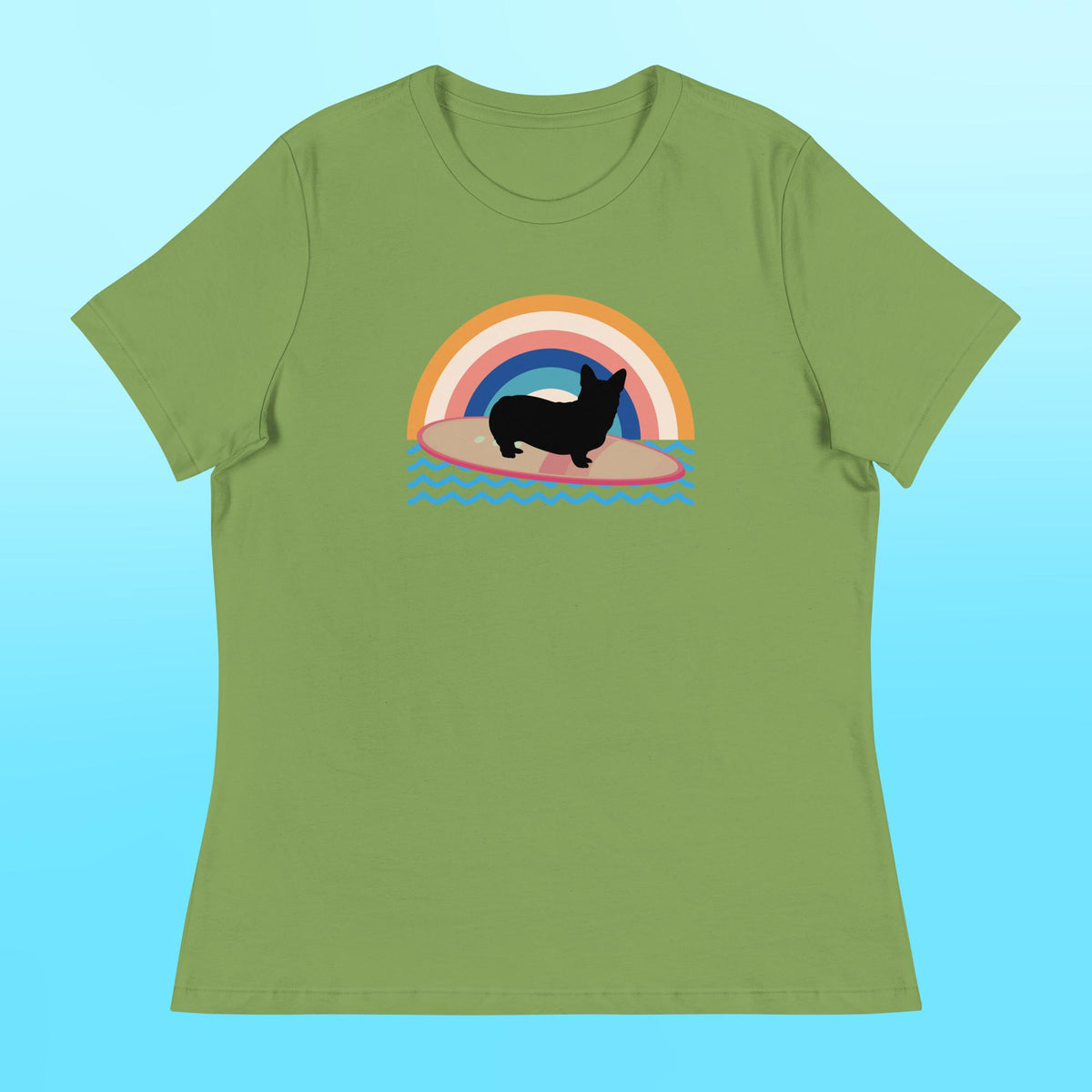 Surfing Corgi Women's Shirt