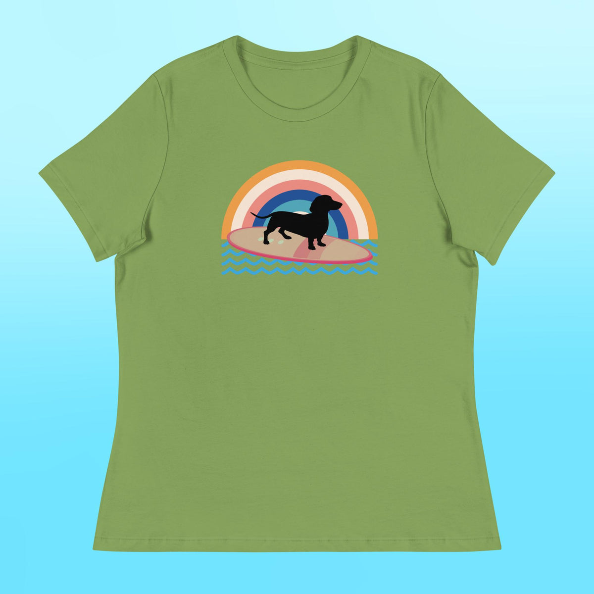 Surfing Dachshund Women's Shirt