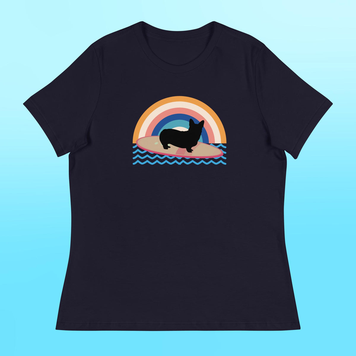 Surfing Corgi Women's Shirt
