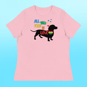 LOVE Dachshund Women's Shirt