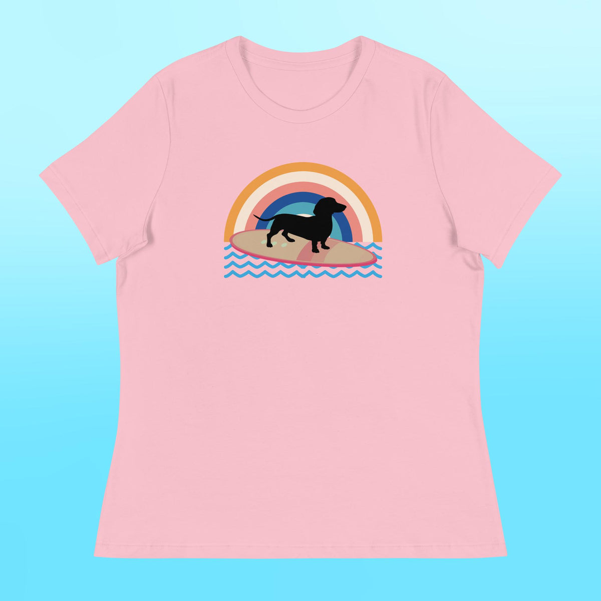 Surfing Dachshund Women's Shirt