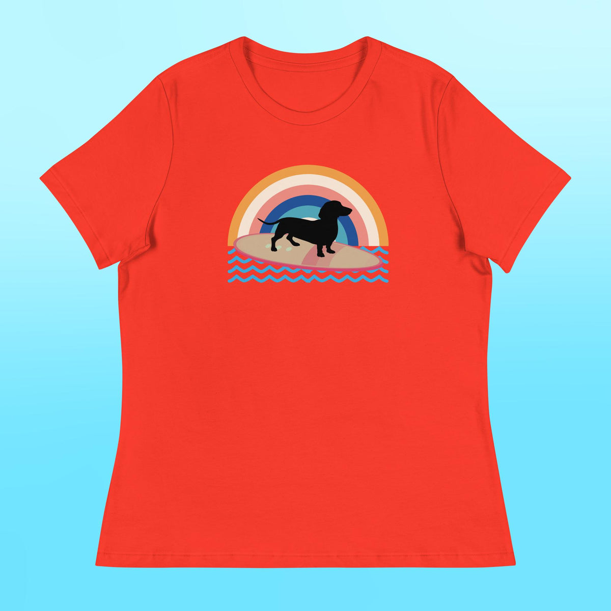 Surfing Dachshund Women's Shirt