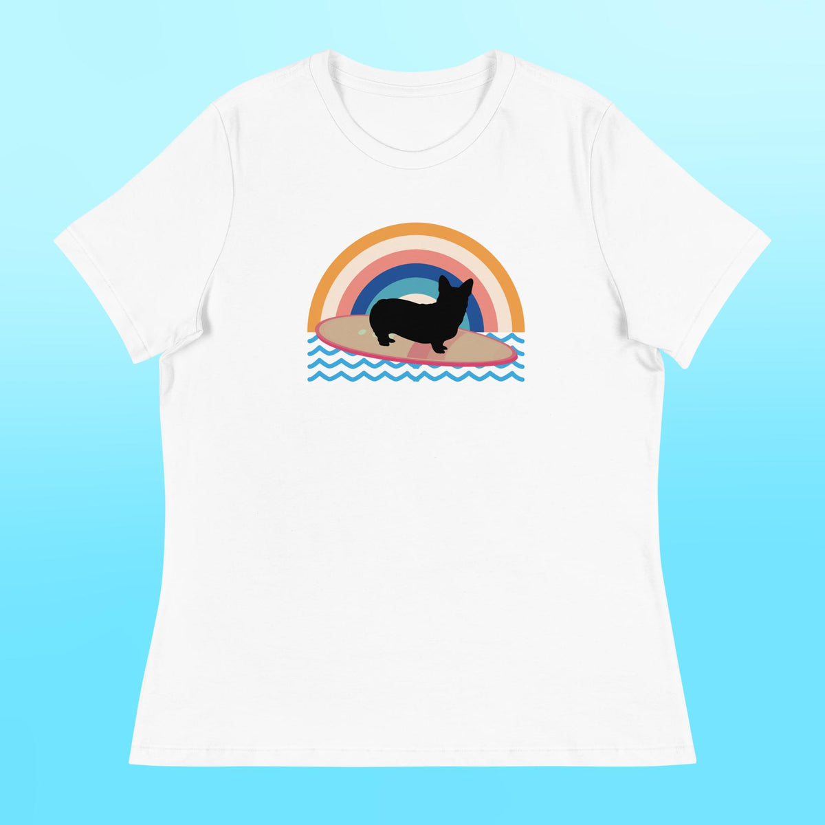 Surfing Corgi Women's Shirt