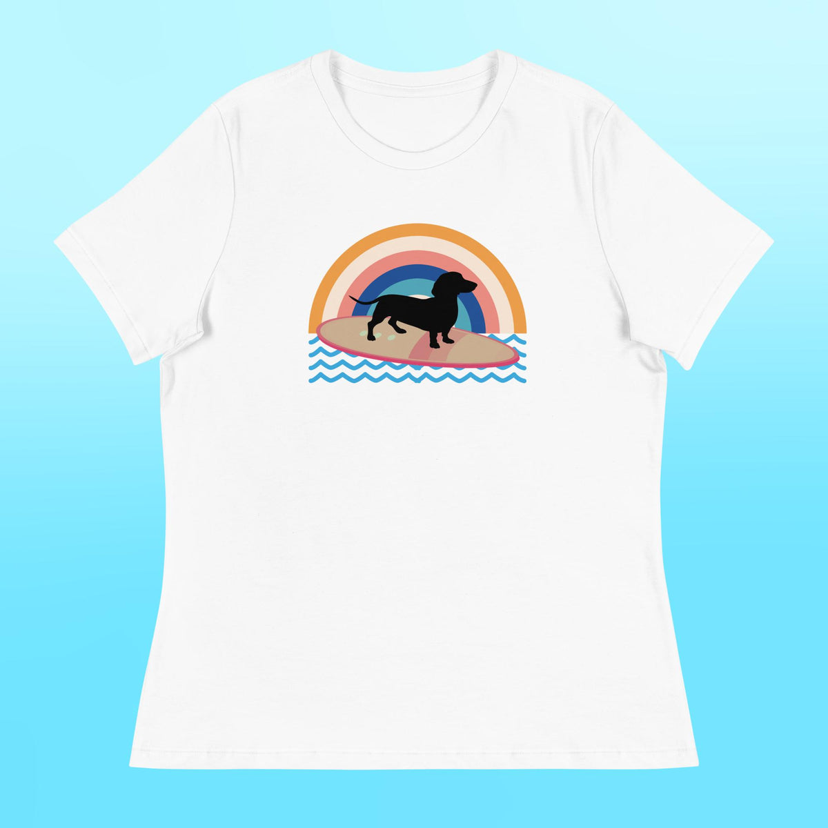 Surfing Dachshund Women's Shirt